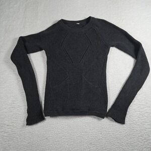 LULULEMON The Sweater The Better Women's Heathered Charcoal Grey Size Small/XS